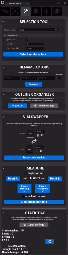 Tools Tab Interface