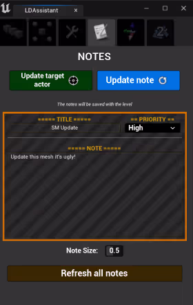 In-Level Notes System