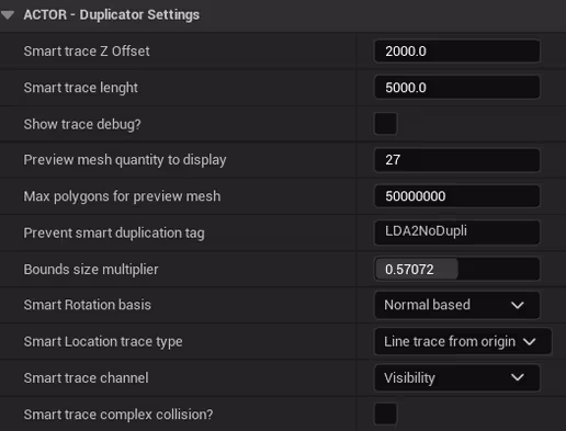 Duplication tab : Smart Loc/rot