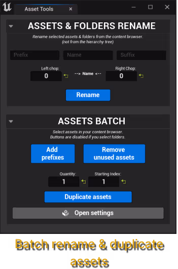Content Browser Asset Tools & Batching